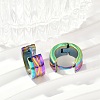 304 Stainless Steel Polishing Effect Hoop Earrings EJEW-M001-37A-3