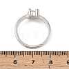 Brass Micro Pave Cubic Zirconia Finger Rings for Women RJEW-B153-02P-5