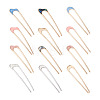 Biyun 12Pcs 4 Style Zinc Alloy Hair Fork OHAR-BY0001-01-8