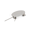 304 Stainless Steel Brooch Cabochon Settings X-STAS-E547-08J-P-3