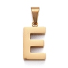 Ion Plating(IP) 304 Stainless Steel Letter Pendants STAS-H127-E-G-1