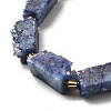 Electroplated Natural Druzy Agate Beads Strands G-R012-A02-04-3