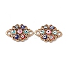 Alloy Enamel Connector Charms FIND-A024-40G-2