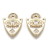 Brass Micro Pave Cubic Zirconia Charms KK-R136-044-NF-1