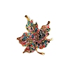 Maple Leaf Alloy Rhinestone Brooches PW-WG48F57-01-5