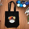 DIY Cat Pattern Canvas Tote Bag Embroidery Kits for Beginners PW-WG2E975-02-1