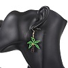 Glass Seed Beads Dangle Earrings EJEW-MZ00693-4