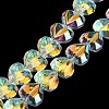 Electroplate Transparent Glass Beads Strands X-EGLA-B012-AB01-2