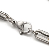 Two Tone 304 Stainless Steel Oval Link Chain Bracelet BJEW-B078-04GP-3