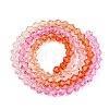 Gradient Color Baking Paint Glass Bead Strands X1-DGLA-A039-T4mm-A04-2