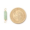 Natural Green Aventurine Connector Charms PALLOY-JF01565-01-2
