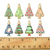 16Pcs 8 Colors Christmas Theme Rack Plating Alloy Pendants FIND-FS0002-98-5