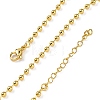 Rack Plating Brass Ball Chain Necklaces for Women NJEW-A035-03G-4