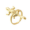 Adjustable Brass Finger Rings for Women RJEW-B114-02G-4