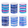 6Rolls 6 Styles Segment Dyed Polyester Thread NWIR-TA0001-47C-2