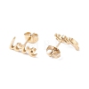 Word Love 304 Stainless Steel Stud Earrings for Women EJEW-Z017-10G-2