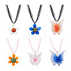 Kissitty DIY Flower and Butterfly Necklace Making Kit DIY-KS0001-34-11