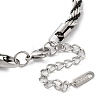 304 Stainless Steel Rope Chain Bracelets for Women BJEW-G712-14A-PEB-3
