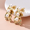 Brass Stud Earrings EJEW-R016-25G-5