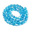 Transparent Electroplate Glass Beads Strands LS-EGLA-N023-6x8mm-A07-2