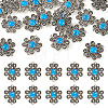 Tibetan Style Alloy with Resin Imitation Turquoise Connector Charms FIND-TAC0035-47AS-05-2
