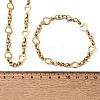 304 Stainless Steel Heart Link Chain Bracelet & Necklace Jewelry Sets SJEW-L199-08G-5