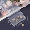 8Pcs Brass Clear Cubic Zirconia Connector Charms ZIRC-BBC0001-37-7