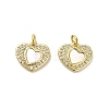 Brass Micro Pave Clear Cubic Zirconia Pendants KK-K365-04B-G-1