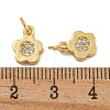 Rack Plating Brass Micro Pave Clear Cubic Zirconia Charms KK-U030-09G-3