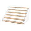 6-Tier Clear Plastic & Wood Organizer Display Riser Rack ODIS-WH0025-360-1