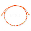 Glass Seed Bead Braided Bead Bracelets XN3042-4-1