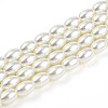 Baking Paint Pearlized Glass Pearl Bead Strands X-HY-T002-01A-02-3