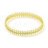 Brass Micro Pave Clear Cubic Zirconia Hinged Bangles for Women Men BJEW-Z062-12G-2