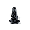 Natural Obsidian Statue Ornaments DJEW-PW0011-08F-1