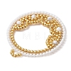 Natural Howlite & Glass Seed Beaded Pendants PALLOY-MZ01268-03-3