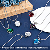 December Glass Urn Pendant Necklace DIY Making Kit DIY-CN0001-82G-4