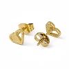 PVD Vacuum Plating 304 Stainless Steel Tiny Heart Stud Earrings for Women EJEW-P212-04G-2