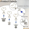 15Pcs 15 Styles Alloy & Glass Pendant Decorations HJEW-YW00508-5