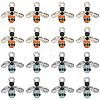 SUNNYCLUE 40Pcs 2 Colors Alloy Enamel Pendants FIND-SC0007-61-1