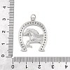 Brass Micro Pave Clear Cubic Zirconia Pendants KK-B177-05C-P-3
