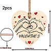Heart with Word Wooden Hanging Plate HJEW-WH0037-016-2