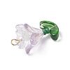 7Pcs Transparent Acrylic Flower Pendants PALLOY-MZ01099-5