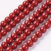 Natural Red Jasper Bead Strand G-G680-47-1