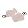 Natural Rose Quartz Pendants G-B127-10P-14-3