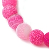 Natural Weathered Agate Beads Stretch Bracelets for Women BJEW-JB11412-01-4
