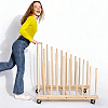 Wood Portable Easel Storage Rack for Artwork AJEW-WH0596-840-3