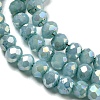 Opaque Baking Painted Glass Beads Strands DGLA-F002-03A-4