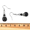 Natural Lava Rock Bead Dangle Earrings EJEW-JE02144-01-2