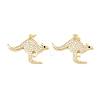 Brass Micro Pave Cubic Zirconia Pendants KK-C162-086B-G-1