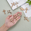 50Pcs Wood Pendants WOOD-CJ0001-36-5